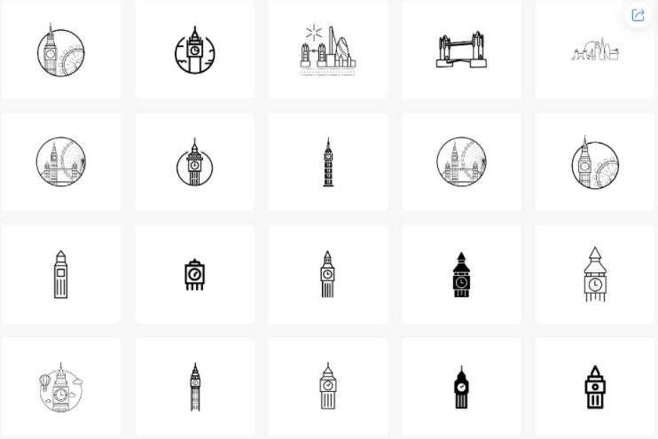 logo一鍵生成-世界著名建筑logo素材