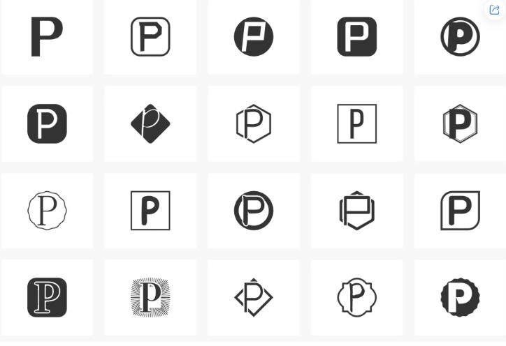 logo一鍵生成-字母p設計logo案例賞析